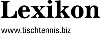 Tischtennis Lexikon